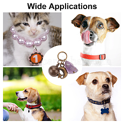 Ошейники для домашних животных с натуральным аметистом&nbsp;HJEW-PH01731