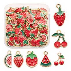 140 шт. 7 стильные подвески из светлого золотого сплава с эмалью&nbsp;ENAM-LS0001-65