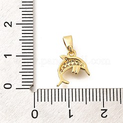 Латунные микропаве прозрачные кубические циркониевые подвески&nbsp;KK-Q040-03G-G