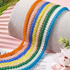 8 нитка 8 цвета прозрачные стеклянные бусины нити&nbsp;GLAA-TA0002-20