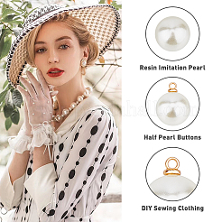 40 шт. 2-х цветные жемчужные пуговицы круглые жемчужные свадебные пуговицы&nbsp;FIND-DC0005-69
