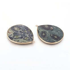 Подвески из натуральной камбабы с яшмой&nbsp;LS-G-E526-01L