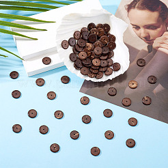 100 шт. натуральные кокосовые бусины&nbsp;COCO-TA0001-01D