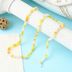 Стеклянные бусины с гальваническим покрытием &nbsp;EGLA-yw0002-C04