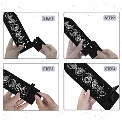 Настенный деревянный подсвечник в стиле бохо&nbsp;AJEW-WH0378-003