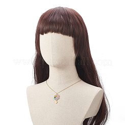 Колье из плетеного шестиугольника с стеклянными семенами и кулоном в виде фламинго&nbsp;NJEW-MZ00014