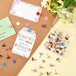 100 шт. железные канцелярские кнопки&nbsp;AJEW-SP0003-98B