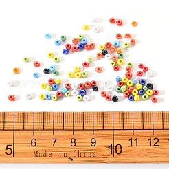 8/0 непрозрачным цвета радуги гальваническим круглый бисер&nbsp;SEED-YW0001-13