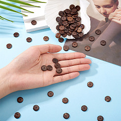 100 шт. натуральные кокосовые бусины&nbsp;COCO-TA0001-01D