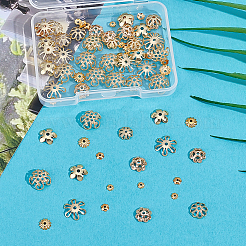 80 шт. 8 стиля латунных бусин&nbsp;KK-ME0001-32