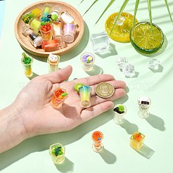 20 шт. 10 стиля миниатюрные украшения для прохладительных напитков из смолы&nbsp;DJEW-CJ0001-22