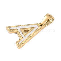 Подвески с алфавитом из натуральных белых ракушек&nbsp;STAS-M338-02G-A