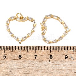 Подвески из латуни с прозрачным фианитом&nbsp;KK-F919-40A-G