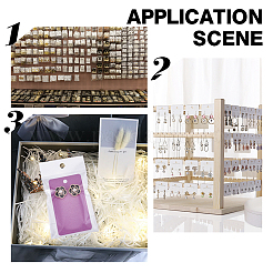 120 шт. пустой держатель для сережек из крафт-бумаги для демонстрации сережек&nbsp;DIY-PH0009-96A