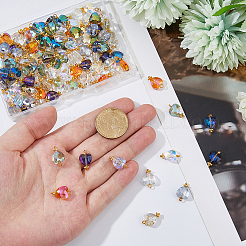 120шт 12 цвета подвески из гальванического стекла&nbsp;PALLOY-FH00171