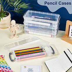 Прямоугольный пластиковый пенал&nbsp;LS-AJEW-WH0596-276B