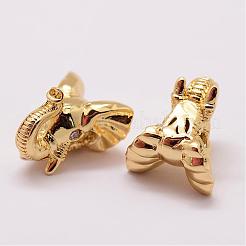 Латунные микро проложить кубического циркония бусы ZIRC-K057-03-NR