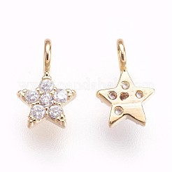 Латунные микро проложить кубического циркония подвески&nbsp;X-KK-P157-07G-NF