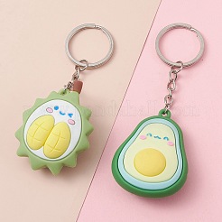 Брелок с подвесками из ПВХ на фруктовую тематику&nbsp;KEYC-YW0001-15