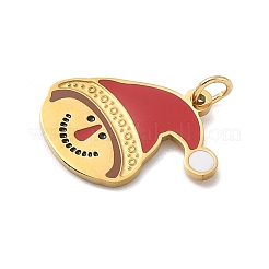 Подвески из нержавеющей стали 304 с эмалью на рождественскую тематику&nbsp;STAS-Z164-01G-03