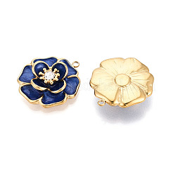 Подвески из нержавеющей стали 304 с кристаллами паве и эмалью&nbsp;STAS-T068-30