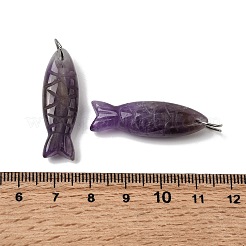 Резные подвески из натурального аметиста&nbsp;G-G314-01P-08