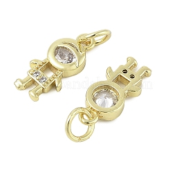 Латунные микро проложить кубического циркония подвески&nbsp;KK-K297-51G-02