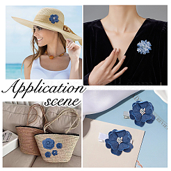 10 шт. 7 стиля джинсовый цветок для одежды аксессуары для одежды декоративные&nbsp;DIY-HS0001-82B