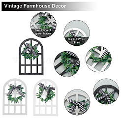 6 шт. 3-х цветные украшения из натурального дерева&nbsp;HJEW-NB0001-16