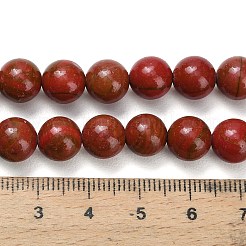 Нити синтетических бусин из красной яшмы&nbsp;G-F826-B02-8mm