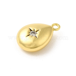 Настоящие 18-каратные позолоченные подвески из латуни с микропаве из кубического циркония&nbsp;KK-S396-04C