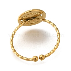 Кольцо со звездой из нержавеющей стали 304 открытое манжетное кольцо для женщин&nbsp;RJEW-F161-02G-08