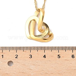 Ожерелья с подвесками из нержавеющей стали 304 для женщин&nbsp;NJEW-U040-02A-G