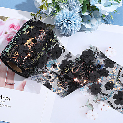 1 рулон кружевной отделки из полиэстера&nbsp;HUDU-GF0001-01A