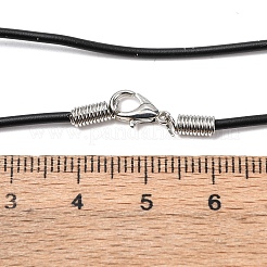 Черная резина материалы ожерелье шнура&nbsp;NFS045-2