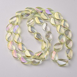 Прозрачные гальванические стеклянные бусины&nbsp;EGLA-C001-FR03