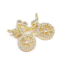 Латунные микропаве прозрачные подвески с фианитом&nbsp;KK-Z123-05G