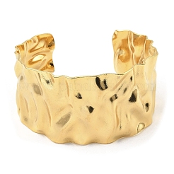 Текстурированные браслеты-манжеты из нержавеющей стали 304&nbsp;BJEW-P302-13G