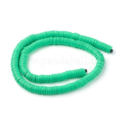 Плоские круглые бусины из глины ручной работы полимерные&nbsp;LS-CLAY-R067-8.0mm-06