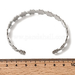 201 браслет-манжета из нержавеющей стали для женщин&nbsp;BJEW-Z162-02P