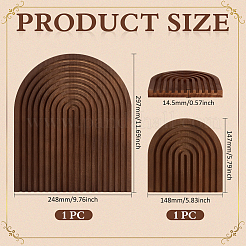 2 шт. арочных деревянных скульптурных украшений&nbsp;DJEW-WH0053-48