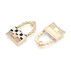 Латунные микропаве прозрачные подвески с фианитом&nbsp;KK-N233-207