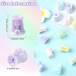 10шт акриловые бусины с УФ-покрытием&nbsp;MACR-YW0004-57