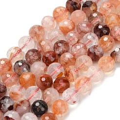 Нити бусин из натурального красного гематоидного кварца/железистого кварца класса А&nbsp;G-L642-F03-8mm