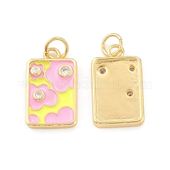 Кулоны из экологически чистой латуни с прозрачным кубическим цирконием&nbsp;KK-I698-08A