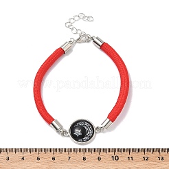 2 браслет из сплава и полиэстера.&nbsp;BJEW-C147-01