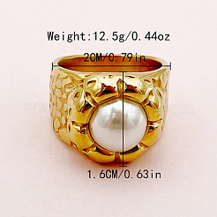 Кольца из нержавеющей стали 304 с имитацией жемчуга&nbsp;FS-WGE143D-02