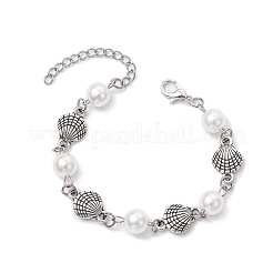 Браслеты из сплава в форме ракушки серии Ocean&nbsp;BJEW-JB11840-03