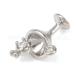 Латунные микропаве прозрачные кубические циркониевые подвески&nbsp;KK-G545-16P