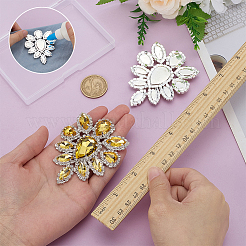 Стеклянные кабошоны со стразами&nbsp;RGLA-FG0001-28S-05